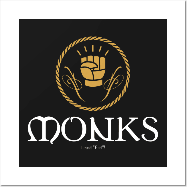 Monks Monk Tabletop RPG Addict Wall Art by pixeptional